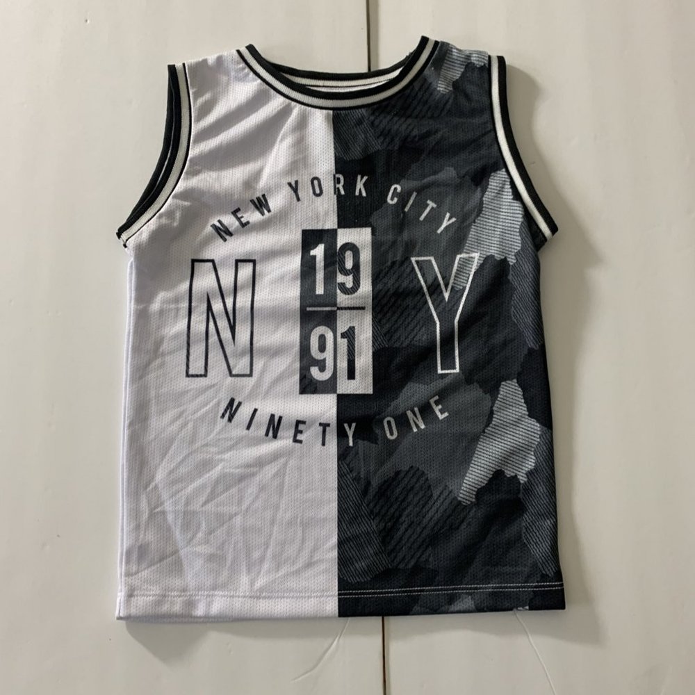 River island Boys Half Camo 'New York' Print T-Shirt
